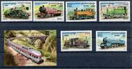 Kambodscha Kambodscha 1585-1590 + Block 219 postfrisch Eisenbahn MiNr. 1585-1590 + Block 219 postfrisch Eisenbahn -