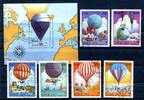 Laos Laos 647-652 + Block 94 gestempelt Ballonfahrt MiNr. 647-652 + Block 94 gestempelt Ballonfahrt -