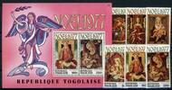 Togo Togo 1260-1265 + Bl 122 postfrisch Weihnachten MiNr. 1260-1265 + Bl 122 postfrisch Weihnachten -