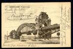 AK Düsseldorf Zeichnung Alte Oberkasseler Brücke 1911 gebraucht -