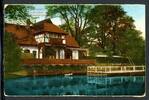 AK Düsseldorf Schwanenspiegel mit Fischerhaus, colorfiert 1920 gebraucht -