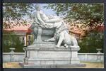 AK Düsseldorf Kriegerdenkmal im Hofgarten, coloriert 1917 gebraucht -