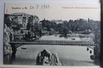 AK Frankfurt am Main Palmengarten, Teich - Drahtseilbrücke 1905 gebraucht -