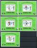 Togo Togo Block 177-181A postfrisch Fussball MiNr. Block 177-181A postfrisch Fussball -