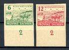 SBZ Provinz Sachsen Versuchsdrucke SBZ Provinz Sachsen Versuchsdrucke 85-86 VI postfrisch , Falz im BR MiNr. 85-86 VI postfrisch , Falz im BR -