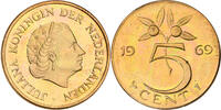 Nederland 5 Cent 5 Cent 1969. Haan KONINGIN JULIANA 1948-1980 Prof. L.O. Wenckebach -