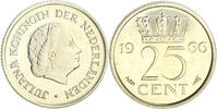 Nederland 25 Cent 25 cent 1966 KONINGIN JULIANA 1948-980 Prof. L.O. Wenckebach -