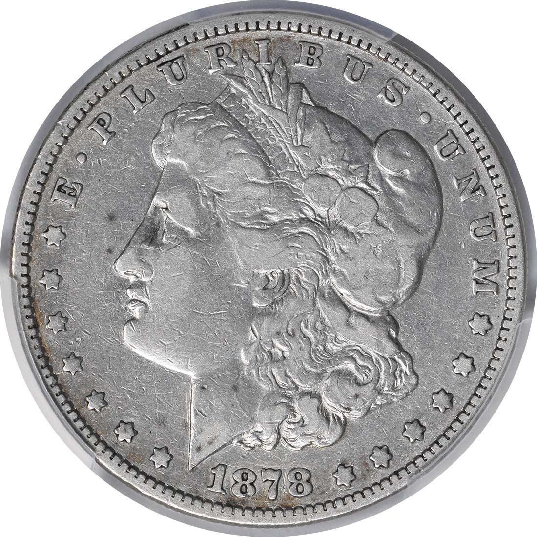 US 1878 No Mint Mark 1878 8TF VAM 14.13 Morgan Silver Dollar