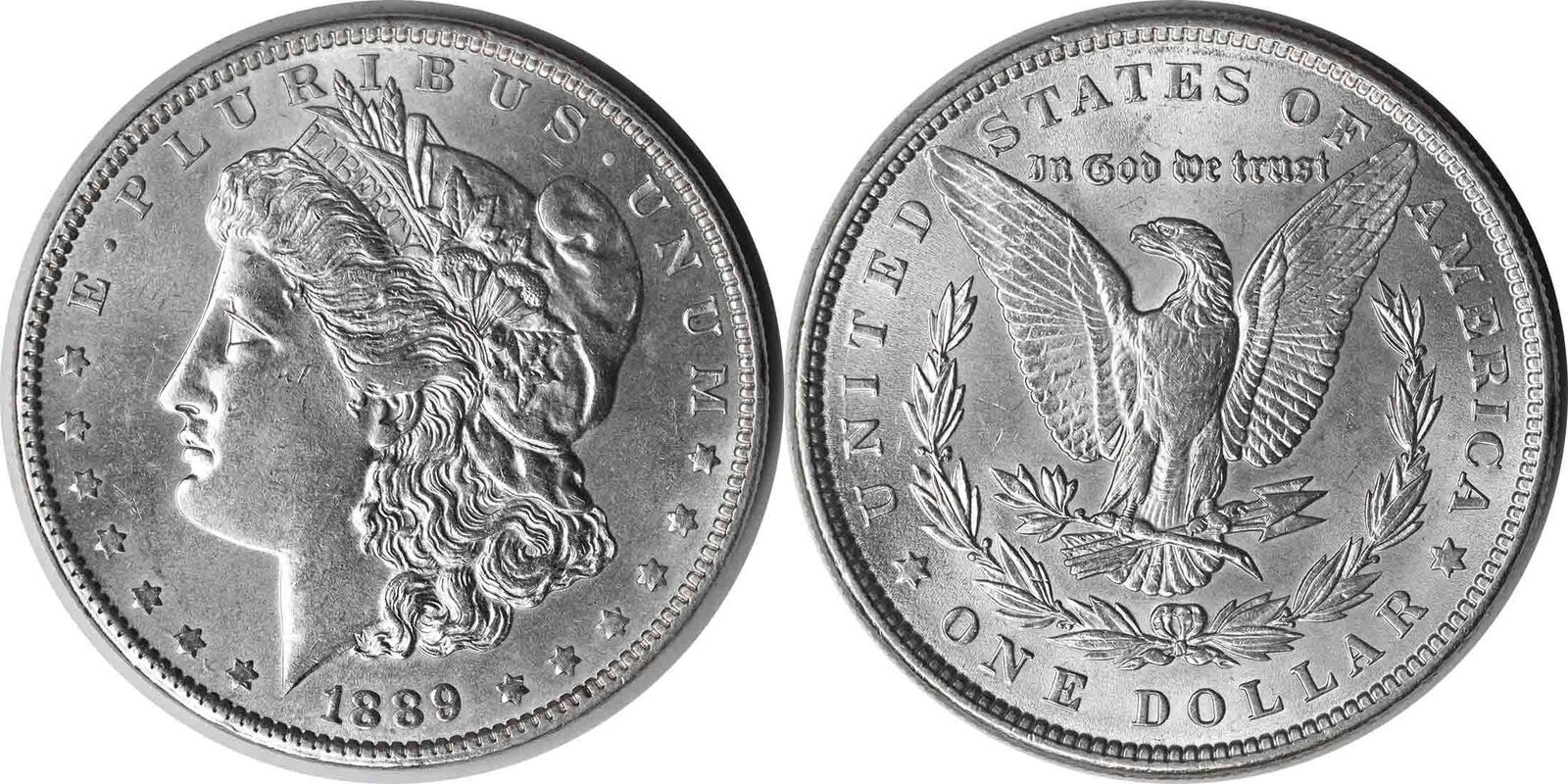 US 1889 No Mint Mark 1889 Morgan Silver Dollar AU Uncertified None MA us-1889-no-mint-mark-1889-morgan-silver-dollar-au-uncertified-none-ma
