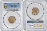 US Cent 1864 Indian Cent Copper Nickel MS65+ PCGS None -