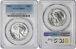 US Half Dollar 1941 Walking Liberty Silver Half Dollar MS65 PCGS None -