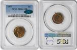 US Cent 1877 Indian Cent MS64+RB PCGS (CAC) CAC -