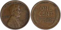 US Cent 1917-D Lincoln Cent VF Uncertified None -