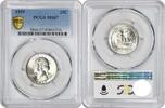 US Quarter 1959 Washington Silver Quarter MS67 PCGS None -