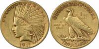 US Ten Dollar 1911 $10 Gold Indian EF Uncertified #153 None -