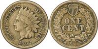 US Cent 1862 Indian Cent VF Uncertified None -