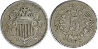 US Nickel 1866 Shield Nickel Rays VF Uncertified #221 None -