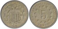 US Nickel 1876 Shield Nickel VF Uncertified #1144 None -