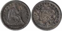 US Half Dime 1853 Liberty Seated Silver Half Dime Arrows Choice EF Uncertified None -