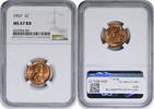 US Cent 1937 Lincoln Cent MS67RD NGC None -