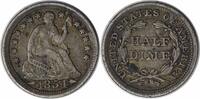 US Half Dime 1854 Liberty Seated Silver Half Dime Arrows EF Uncertified None -
