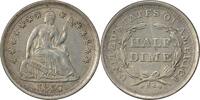 US Half Dime 1857 Liberty Seated Silver Half Dime AU58 Uncertified #117 None -
