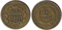 US Two Cent 1864 Two Cent Piece LM Obv/Rev Die Clash FS-1401/1901 F Uncertified #317 None -