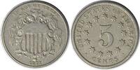 US Nickel 1875 Shield Nickel DDO FS-101 F Uncertified #1000 None -