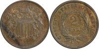 US Two Cent 1866 Two Cent Piece EF Uncertified None -