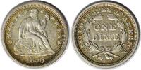 US Dime 1856 Liberty Seated Silver Dime Large Date EF Uncertified #256 None -
