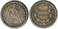 US Dime 1856 Liberty Seated Silver Dime Large Date VF Uncertified #1125 None -