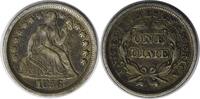 US Dime 1856 Liberty Seated Silver Dime Large Date EF Uncertified #257 None -