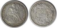 US Dime 1873 Liberty Seated Silver Dime Arrows EF Uncertified #938 None -
