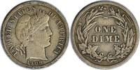 US Dime 1908 Barber Silver Dime VF Uncertified None -