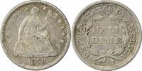 US Half Dime 1858 Liberty Seated Silver Half Dime EF Uncertified None -