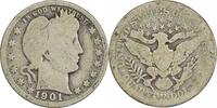 US Quarter 1901 Barber Silver Quarter G Uncertified None -