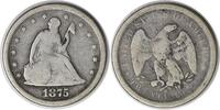 US Twenty Cent 1875-S Twenty Cent Silver Piece VG Uncertified #231 None -