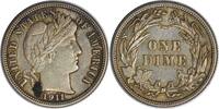 US Dime 1911 Barber Silver Dime AU58 Uncertified None -