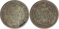 US Dime 1911-D Barber Silver Dime EF Uncertified None -