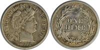 US Dime 1912 Barber Silver Dime EF Uncertified None -