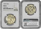 US Half Dollar 1939-S Walking Liberty Half Dollar MS66 NGC None -