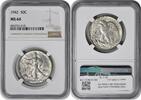 US Half Dollar 1942 Walking Liberty Half Dollar MS64 NGC None -