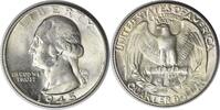 US Quarter 1945-D Washington Silver Quarter DDO 13-O-V MS64 Uncertified None -