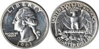 US Quarter 1961 Washington Silver Quarter DDO 4-O-II PR64 Uncertified None -