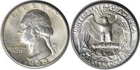 US Quarter 1943-D Washington Silver Quarter DDR 1-R-II MS64 Uncertified None -