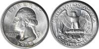US Quarter 1944-D Washington Silver Quarter DDR 1-R-II MS63 Uncertified None -
