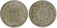 US Nickel 1868 Shield Nickel DDO VF Uncertified None -