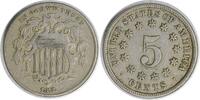 US Nickel 1872 Shield Nickel DDO VF Uncertified None -