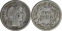 US Dime 1913 Barber Silver Dime VF Uncertified None -