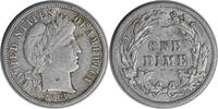 US Dime 1913 Barber Silver Dime EF Uncertified None -